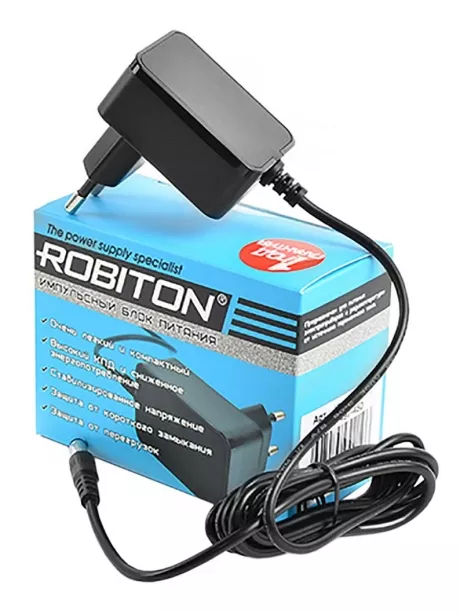 блок питания для Wi-Fi роутеров Robiton IR9-9W 5,5x2,5/12 (+) черный