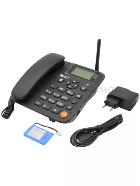 Стационарный телефон с сим картой Termit FixPhone 3G black