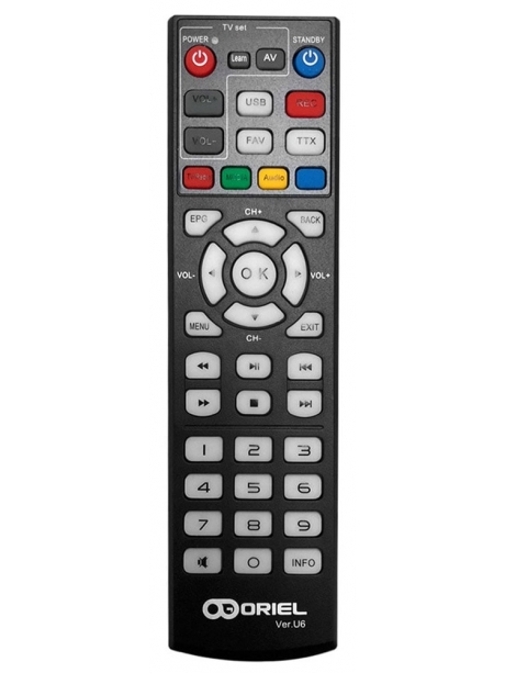 обучаемый пульт ДУ для DVB-T2 приставки Oriel 6U 