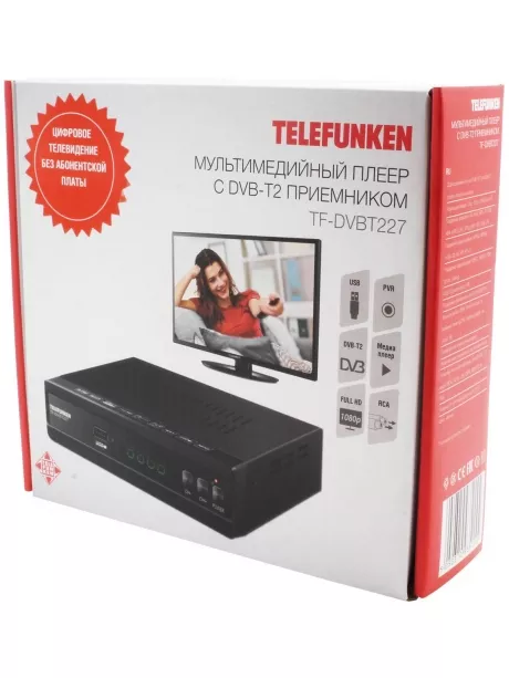 ТВ-тюнер DVB-T2 Telefunken TF-DVBT227 черный