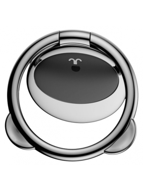 попсокет на телефон Baseus Bear Finger Metal Ring Grip Stand Holder black