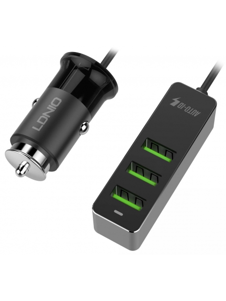 автомобильное зарядное устройство LDNIO АЗУ C61 3USB*3.4A QC3.0 black