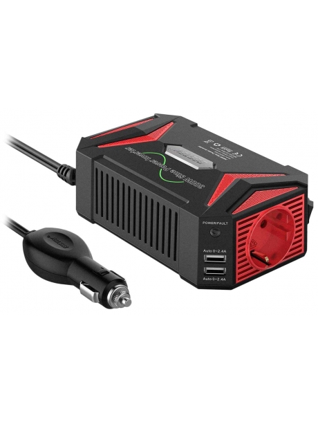 автомобильный инвертор с чистым синусом Bestek 300W Car Inverter (Pure sine wave inverter) MRZ3013HU black red