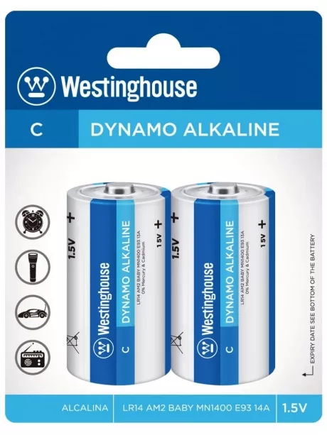 батарейки Westinghouse LR14/C Dynamo Alkaline-BP2 
