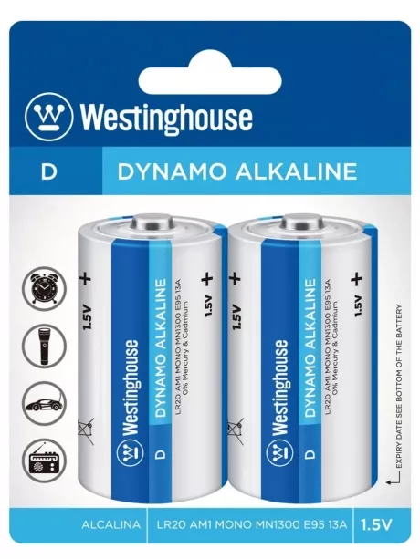 батарейка Westinghouse LR20/D Dynamo Alkaline-BP2 