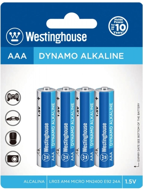батарейка Westinghouse LR03/AAA Dynamo Alkaline-BP4 