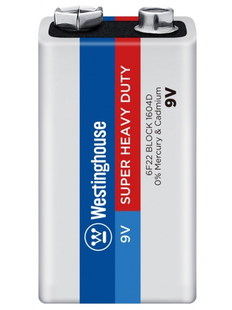 солевая батарейка 9В Westinghouse 6F22/Крона Super Heavy Duty-BP1 