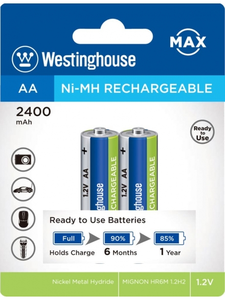 аккумулятор Westinghouse 2400 mAh  R6/AA  Max-BP2 