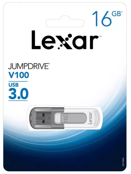 флешка USB 3.0 Lexar JumpDrive V100 16GB white