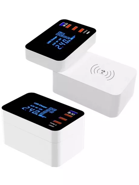 настольное зарядное устройство Wisdom YC-CDA33WQ white