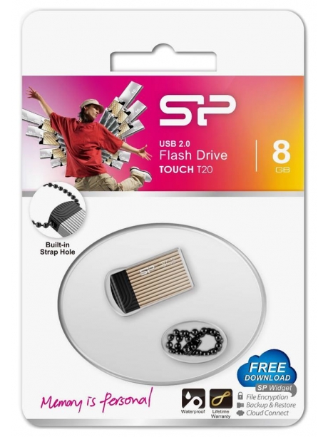 USB-накопитель Silicon Power Touch T20 8GB champagne