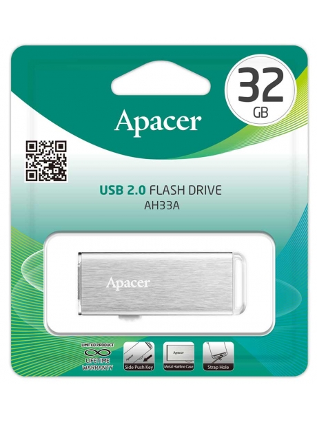 флешка USB Apacer AH33A 32GB silver