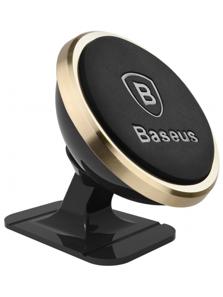 магнитный автомобильный держатель на торпедо Baseus 360 Rotation Magnetic Mount gold