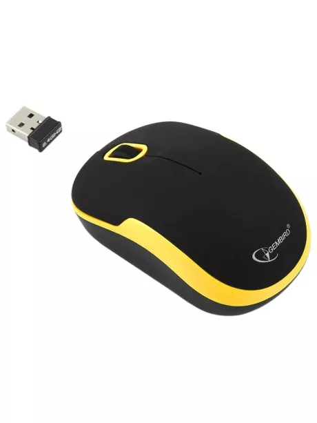 беспроводная мышь Gembird MUSW-200 black/yellow