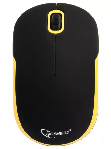 беспроводная мышь Gembird MUSW-200 black/yellow