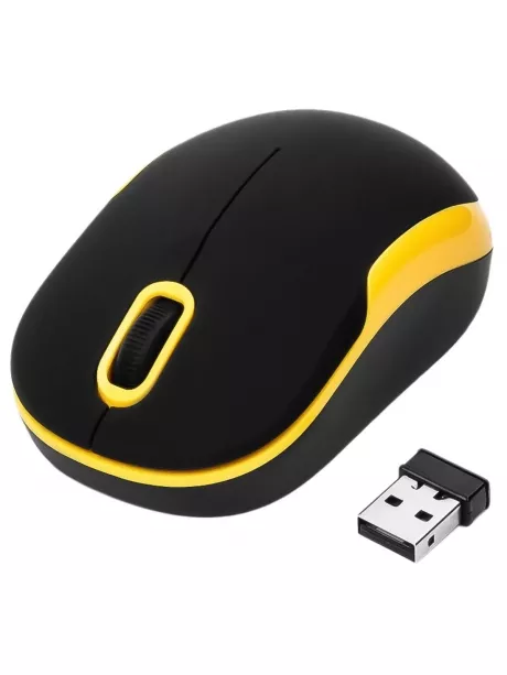 беспроводная мышь Gembird MUSW-200 black/yellow