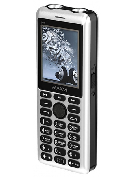 мобильный телефон с функцией караоке Maxvi P20 silver-black