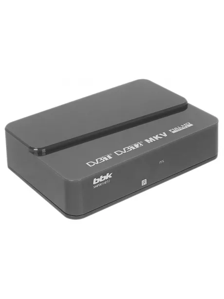 ТВ-тюнер DVB-T2 BBK SMP001 HDT2 темно-серый