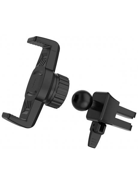 держатель Hoco CA38 Platinum sharp air outlet in-car holder black