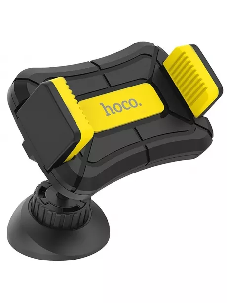 держатель на 3М скотче Hoco CA43 Travel spirit push-type dashboard in-car holder black yellow