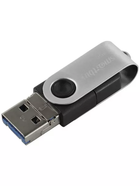 флешка USB 3.0 SmartBuy TRIO 3-in-1 OTG 3.0 128GB black