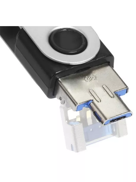 флешка USB 3.0 SmartBuy TRIO 3-in-1 OTG 3.0 128GB black