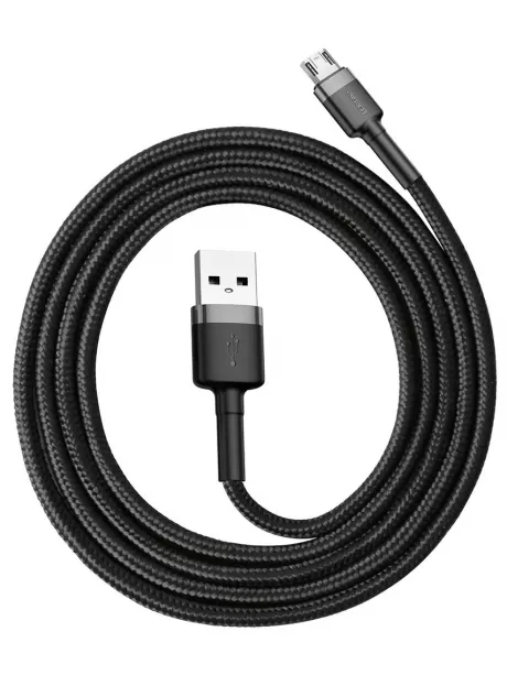 кабель передачи данных Baseus Cafule Cable USB For Micro 2.4A 1m gray + black