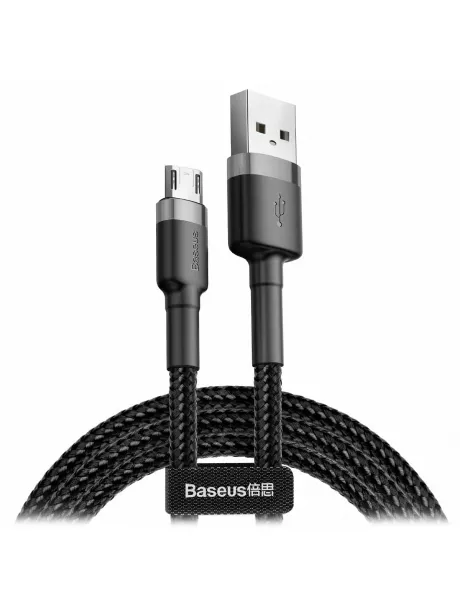 кабель передачи данных Baseus Cafule Cable USB For Micro 2.4A 1m gray + black