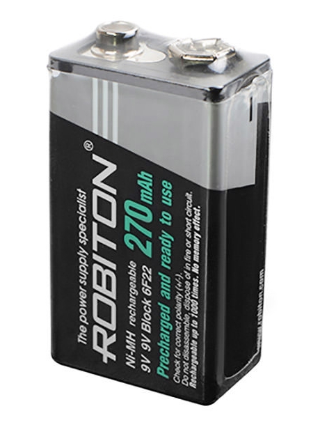 аккумулятор Robiton RTU270MH 6F22/Крона-bulk 