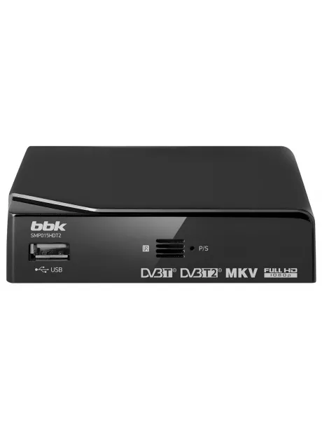 ТВ-тюнер DVB-T2 BBK SMP015 HDT2 темно-серый