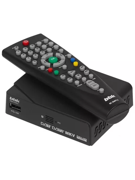 ТВ-тюнер DVB-T2 BBK SMP015 HDT2 черный