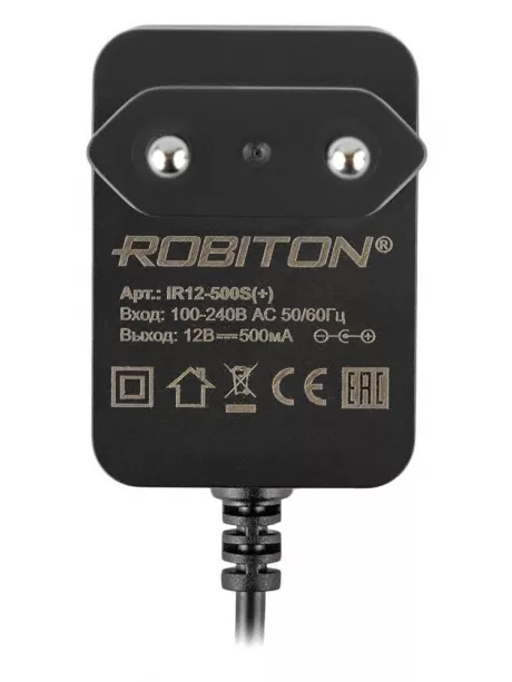 блок питания Robiton IR12-500S 5,5х2,1/12 (+) черный