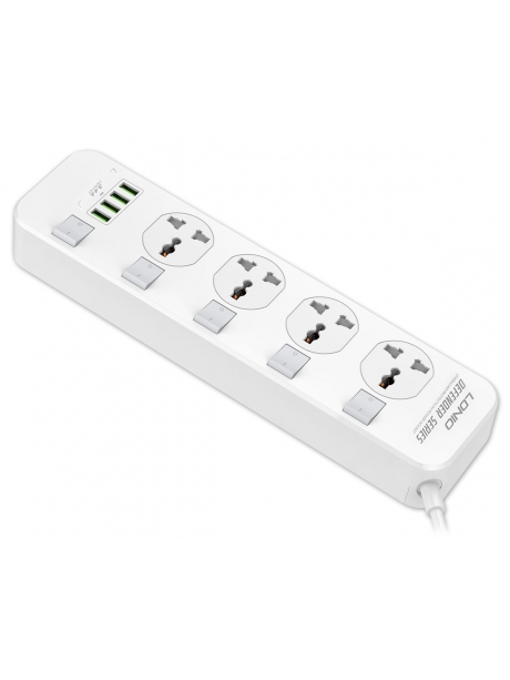 сетевой фильтр LDNIO SC4408 4USB*4 розетки 2м white