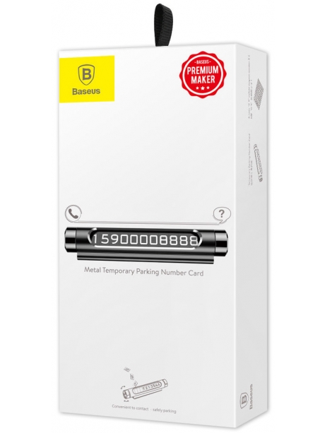 держатель для номера телефона в машину Baseus Temporary Parking Number Card black