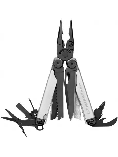 мультитул Leatherman Wave Plus silver black