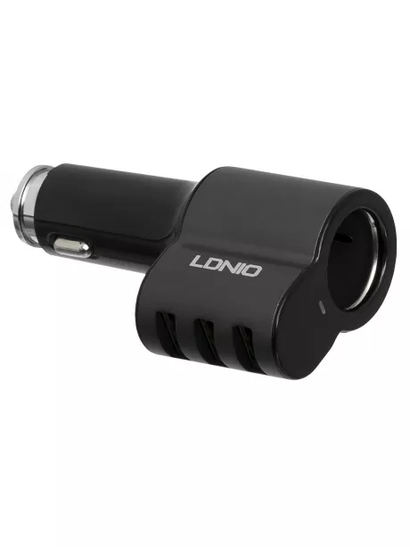 автомобильное зарядное устройство LDNIO АЗУ CM11 3USB*5,1A + Lightning cable black