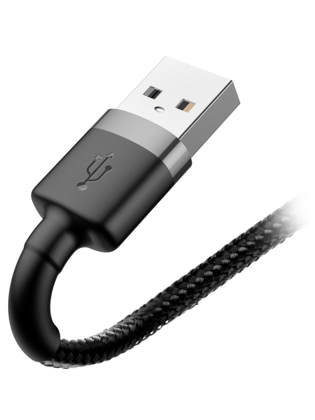 кабель передачи данных Baseus Cafule Cable USB For lightning 2.4A 1m gray + black