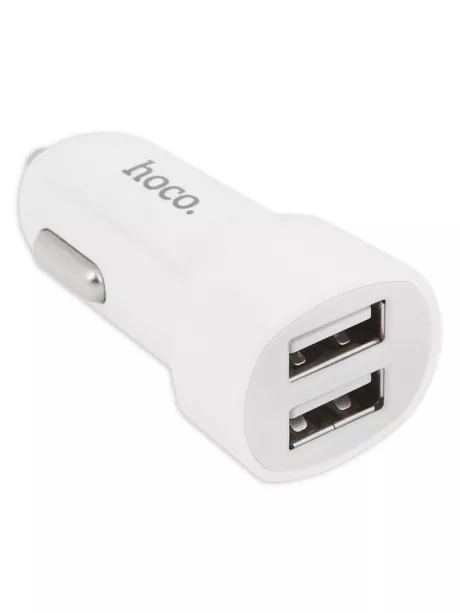 автомобильное зарядное устройство Hoco Z2A 2USB 2.4A white