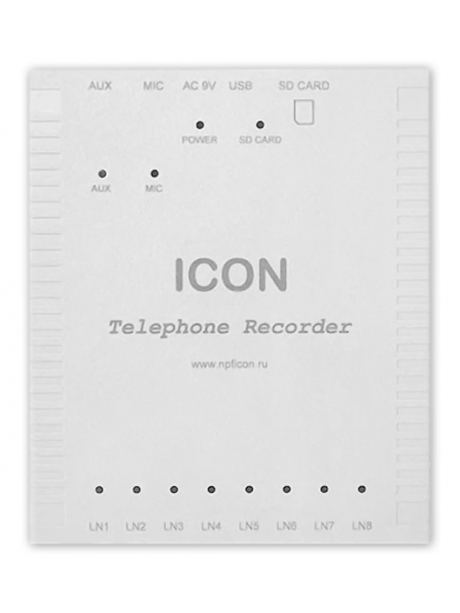 сетевой телефонный регистратор на 8 каналов Icon TR8NS 