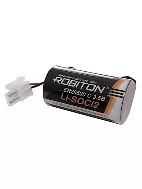 литиевая батарейка 3.6 V с коннектором 5557-2P Robiton ER 26500-55572P (C) 