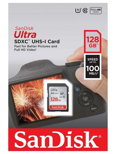 карта памяти SanDisk 128Gb SDXC Class10 Ultra UHS-I 100MB/s 