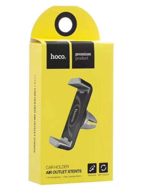 держатель на воздуховод Hoco CPH01 Mobile Holder for car outlet black &amp; grey
