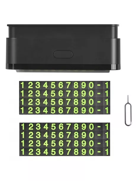 держатель для номера телефона в машину Hoco CPH19 One-click hidden signage black