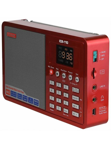 Цифровой радиоприемник с mp3 плеером Tecsun ICR-110 (export version) red