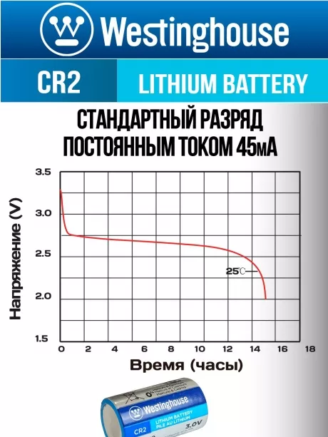 батарейка 3В Westinghouse CR2-BP1 