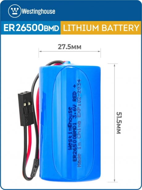 батарейка 3.6 В с коннектором Dupont 2,54 (BLS-2) Westinghouse ER 26500BMD1 (C) connector 
