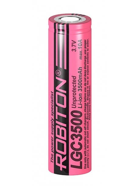 аккумулятор IMR Robiton LGC3500 10A (LG 18650MJ1) без защиты 