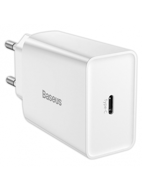 быстрая сетевая зарядка для iPhone Baseus Speed Mini Quick Charger 1C 20W white