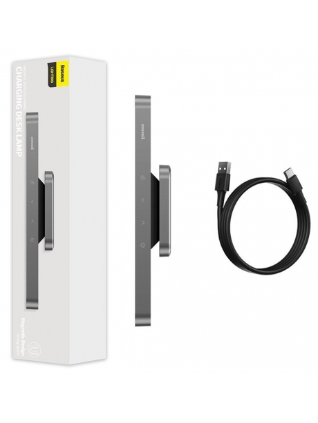 аккумуляторный светильник на магните Baseus Magnetic Stepless Dimming Charging Desk Lamp deep grey