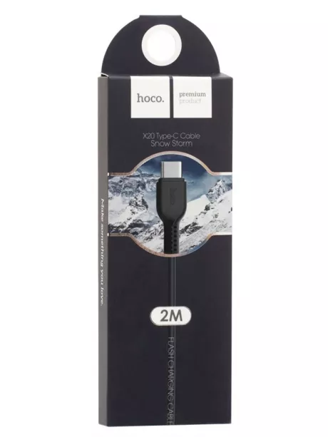 кабель передачи данных Hoco X20 Type-C 2m black